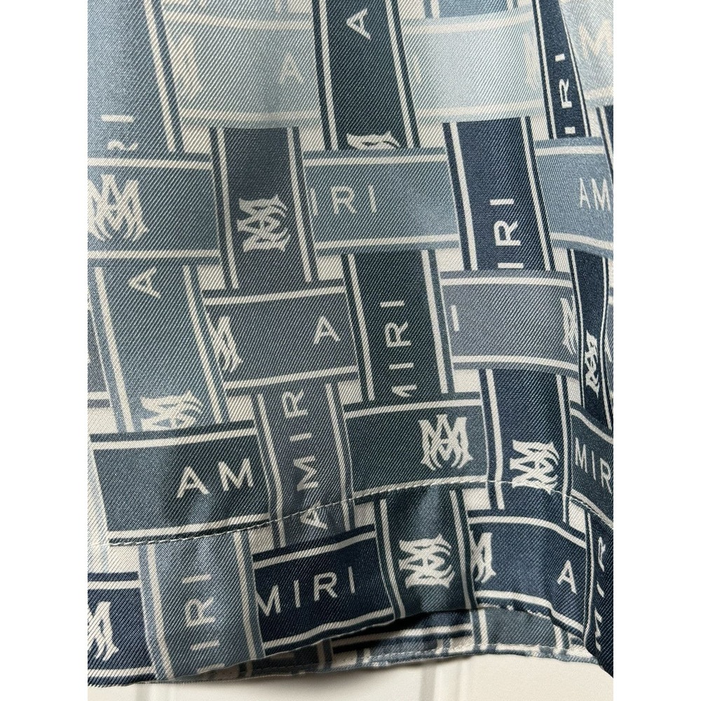 Amiri Logo Print Silk Shorts - NWT - Size XL - SS23 - Picture 4 of 11